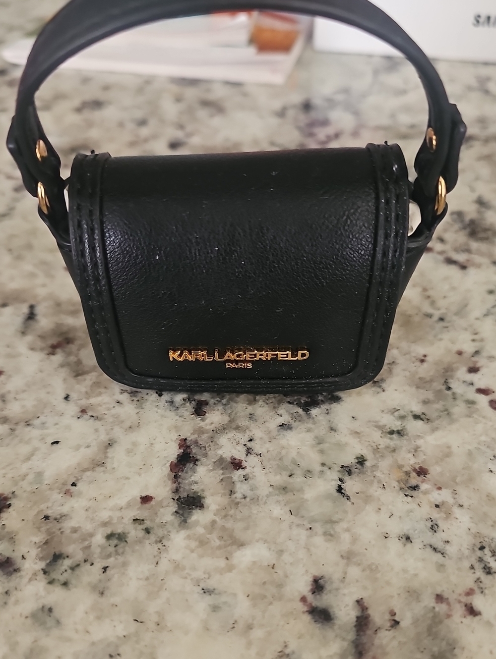 Mini Karl Lagerfeld Black Bag with Gold Logo